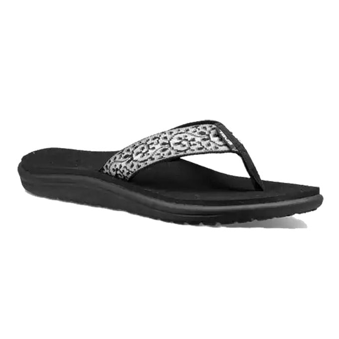 black and white teva sandals