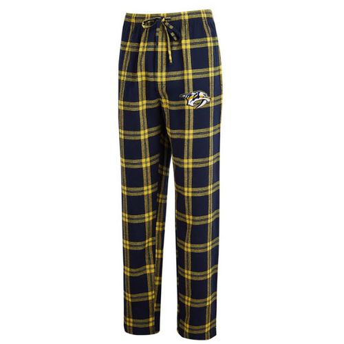Men’s Nashville Predators Home Stretch Flannel Pajama Pant (Navy/Gold)