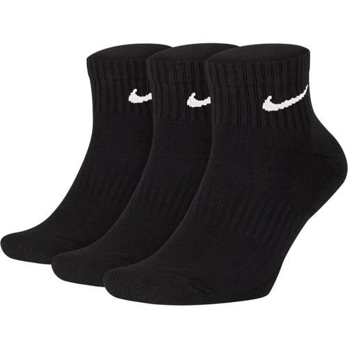 Nike 3 Pack Dri-fit Performance Cushion Ankle Length Training Socks (Black)
