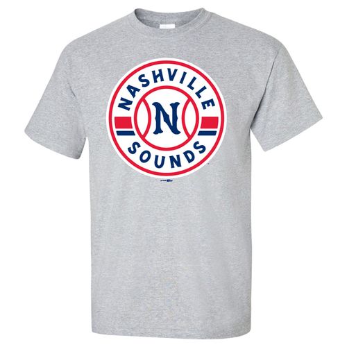 Men's Nashville Sounds Primary Logo Short Sleeve T-Shirt (Spirit Grey)