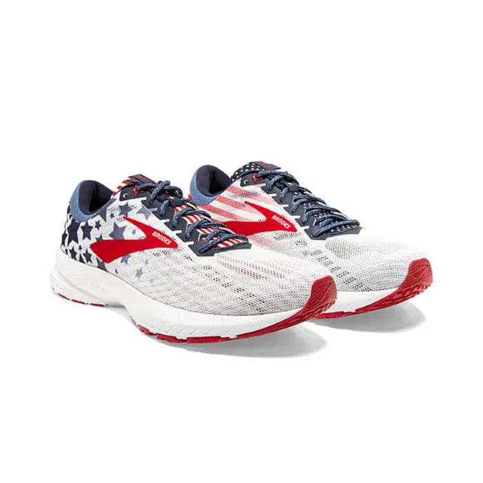 womens red white and blue tennis shoes