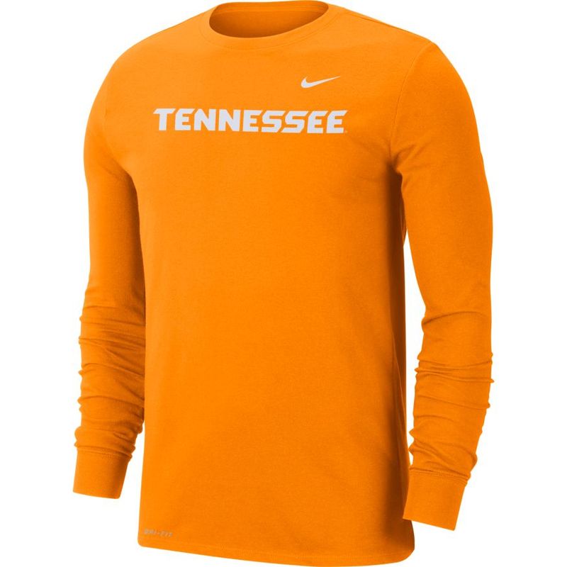 Men S Nike Tennessee Volunteers Dri Fit Cotton Wordmark Long Sleeve Shirt Orange Long Sleeve Tops Sport Seasons Com Athletic Shoes Apparel And Team Gear Sport Seasons