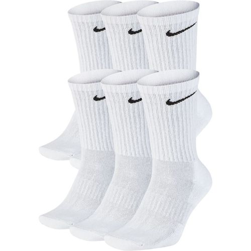 Nike 6 Pack Everyday Crew Cut Cushioned Socks (White)