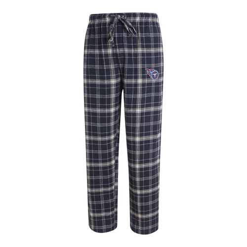 Men's Tennessee Titans Ultimate Plaid Flannel Pant (Navy/Grey)