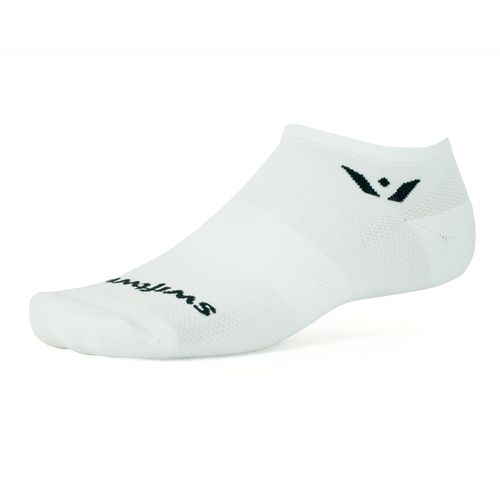 Swiftwick Aspire Zero Minimum Cushion No-Show Sock (White)