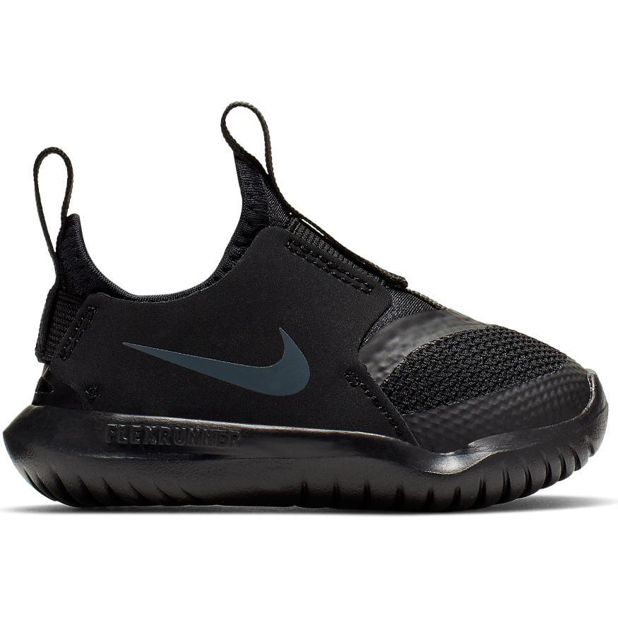 nike flex runner black and white