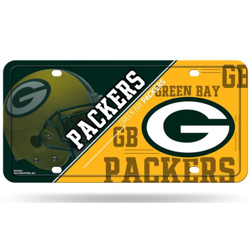 Green Bay Packers Logo Metal License Plate