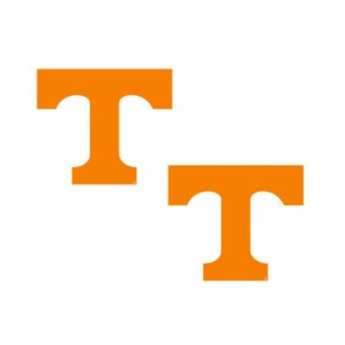 Tennessee Volunteers 2 Pack of Power "T" Reflective Decals (Orange)