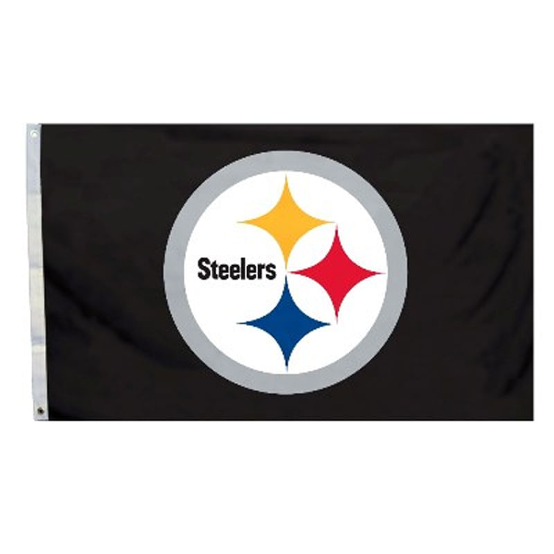 Pittsburgh Steelers Logo Flag (Black) | Flags & Pennants