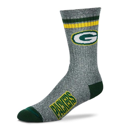 Green Bay Packers Marbled 4 Stripe Deuce Sock