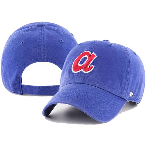'47 Brand Atlanta Braves Clean Up Adjustable Hat | Royal/Red