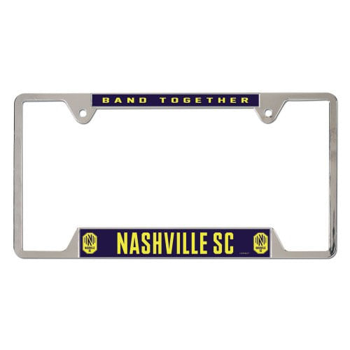 Nashville Soccer Club Metal License Plate Frame (Silver)