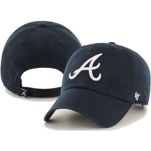 ‘47 Brand Atlanta Braves Road Adjustable Clean Up Hat (Navy)