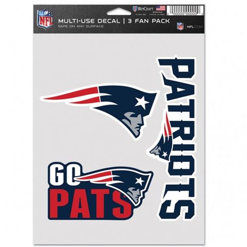 New England Patriots 3 Decal Fan Pack