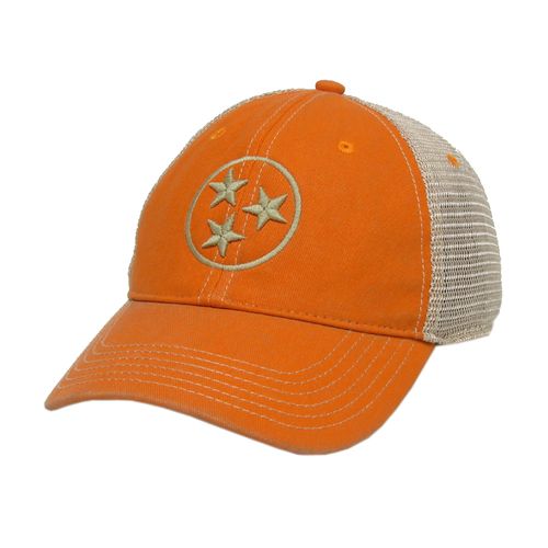 Legacy Tri-Star Off Road Trucker Adjustable Hat (Orange/White)