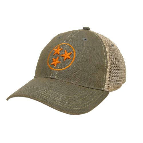Legacy Tri-Star Off Road Trucker Adjustable Hat (Grey/Orange)