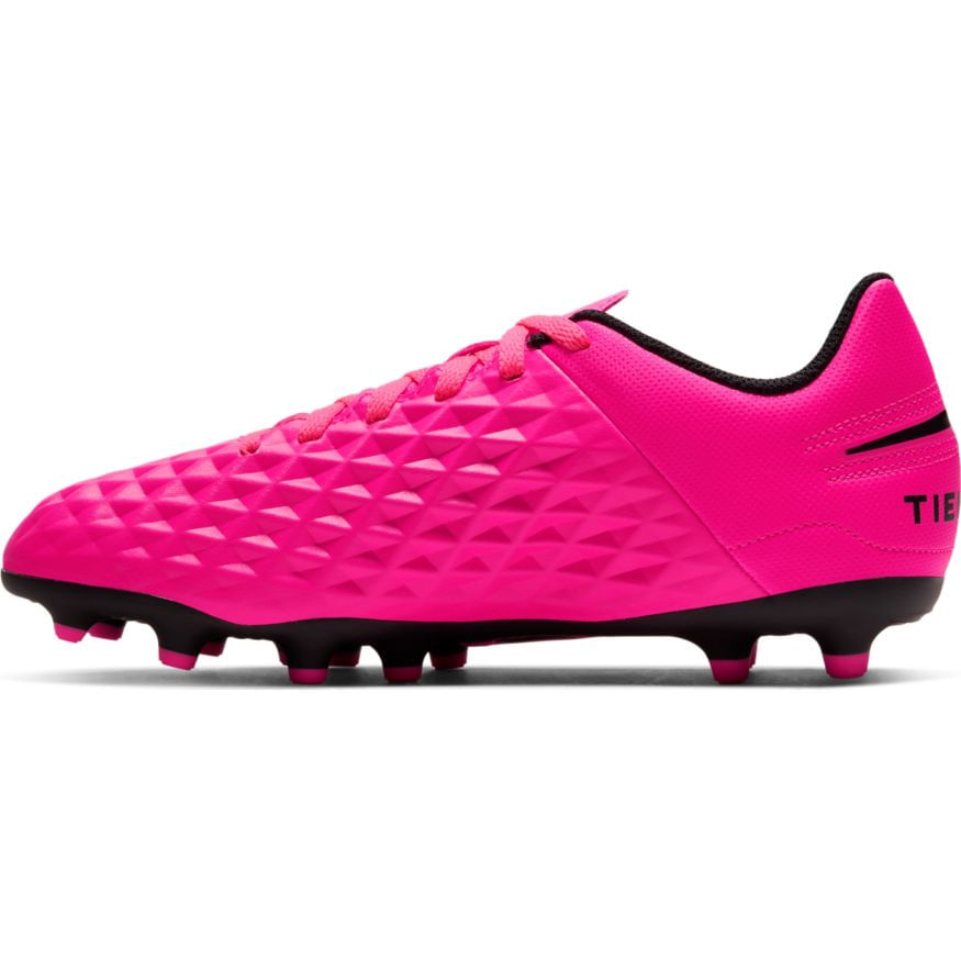 pink and black soccer cleats