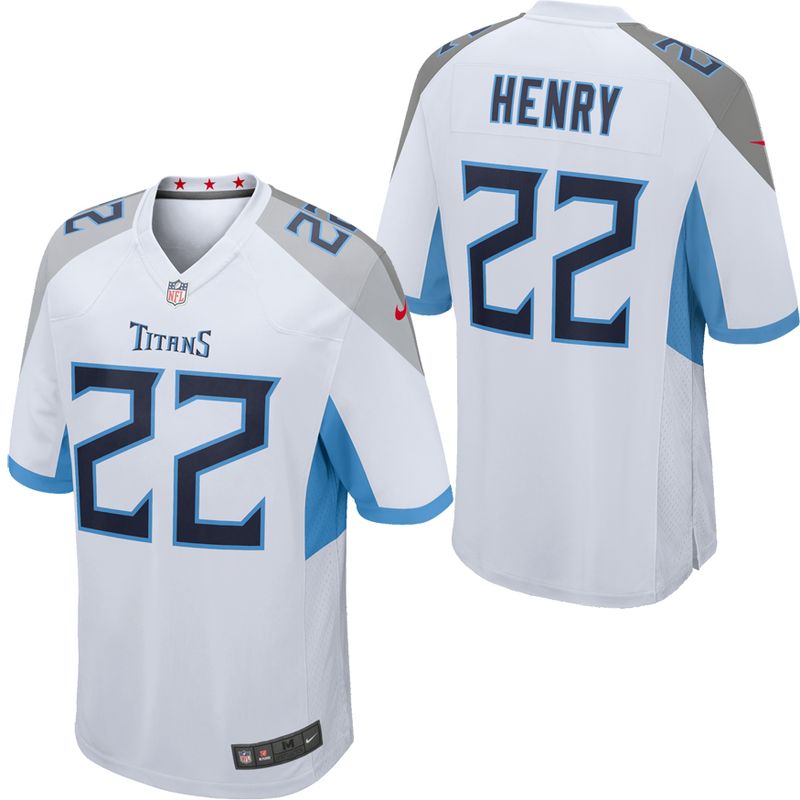 Men's Nike Tennessee Titans Derrick Henry Road Game Jersey (White)