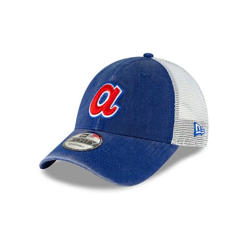 New Era Atlanta Braves Coop 9Forty Adjustable Trucker Hat (Royal/White)