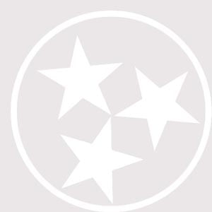 Tennessee Tri-Star 4” Decal (White)