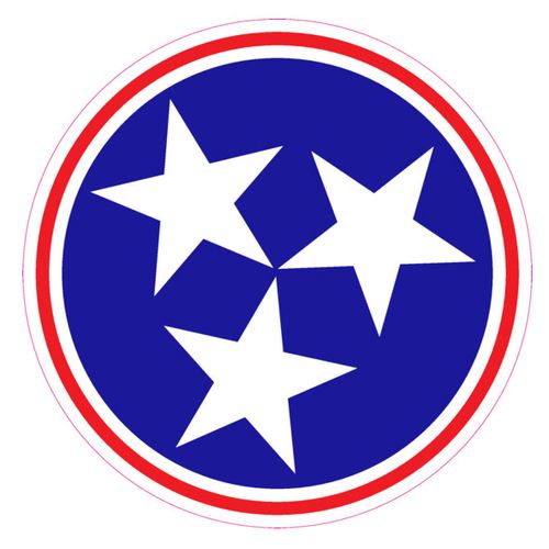 Tennessee Tri-Star 4” Decal (Red)