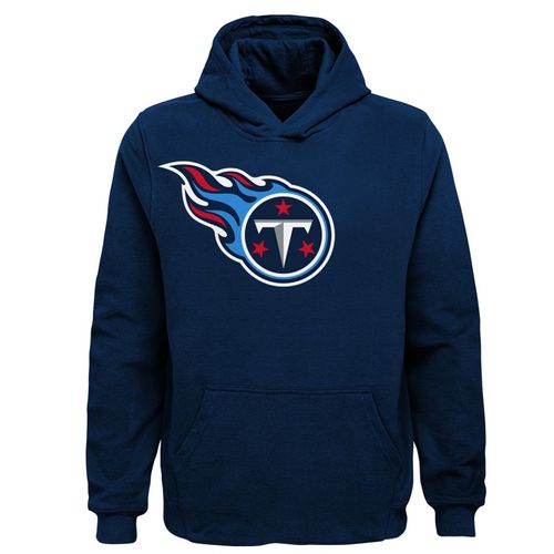 Youth Tennessee Titans Primary Logo Hooded Fleece (Navy)