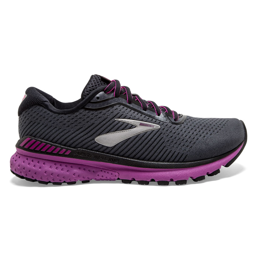 black and purple shoes