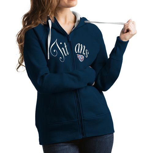 Women's Antigua Tennessee Titans Victory Zip-Up Hoodie (Navy)