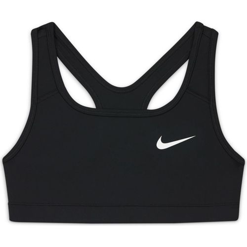 Girl's Nike Swoosh Sports Bra (Black/White)