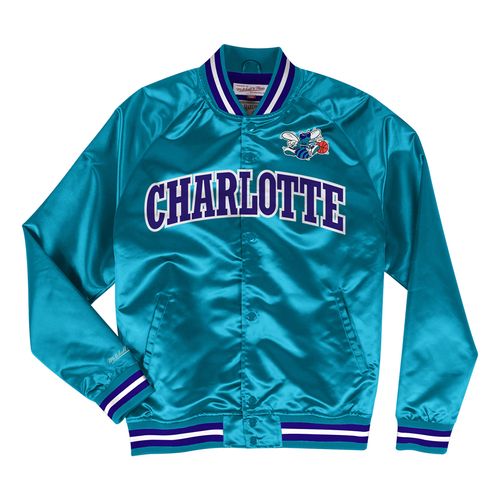 Men's Charlotte Hornets Satin Jacket (Teal)