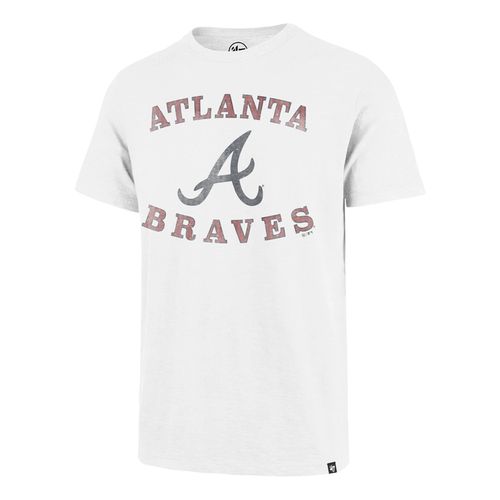 '47 Brand Men's Atlanta Braves Counter Arch Scrum T-Shirt (White Wash)