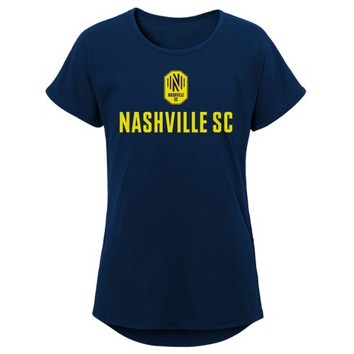 Girl's Nashville Soccer Club Name T-Shirt (Navy)