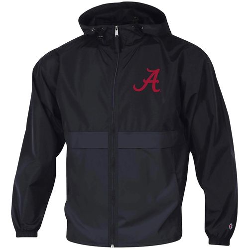 Men's Champion Alabama Crimson Tide Packable Full Zip Jacket (Black)