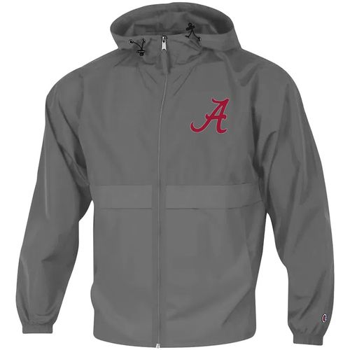 Men's Champion Alabama Crimson Tide Packable Full Zip Jacket (Graphite)