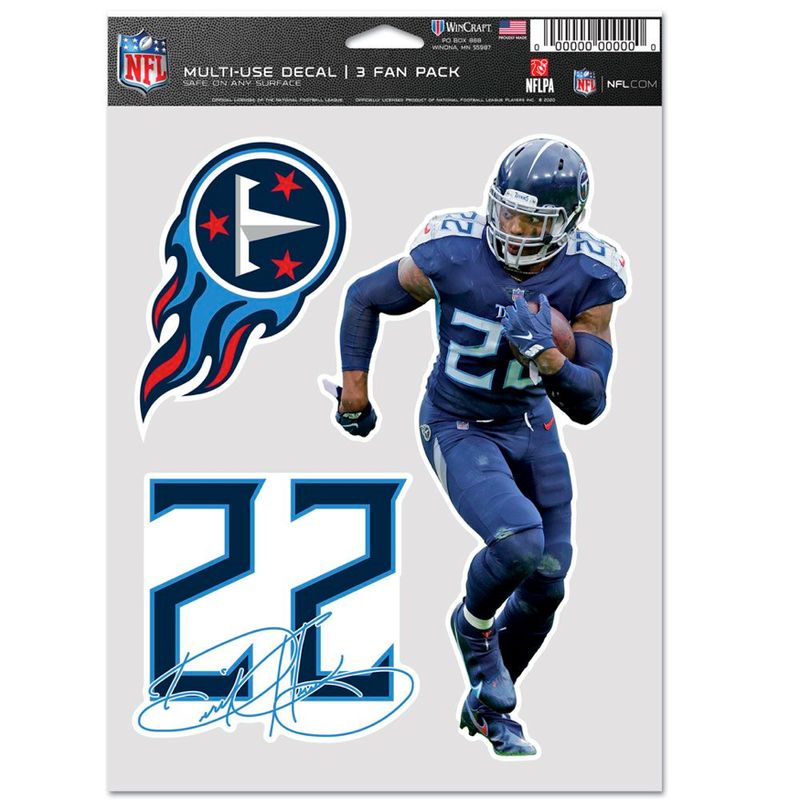 Tennessee Titans Derrick Henry 3-Pack of Fan Decals 5.5x7.8 39785