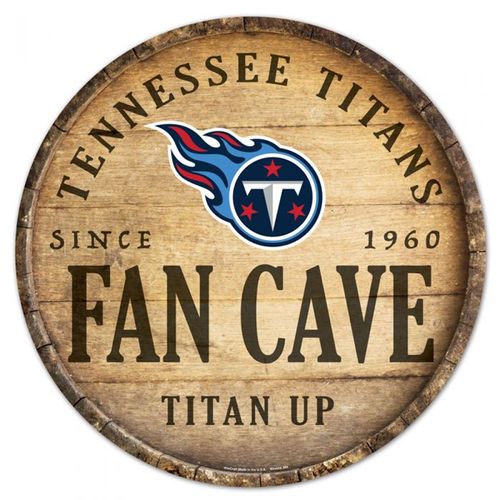 Tennessee Titans Fan Cave Round Sign