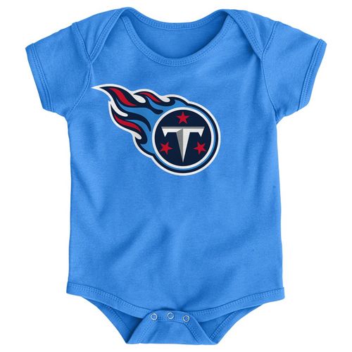 Newborn Tennessee Titans Primary Logo Onesie (Light Blue)