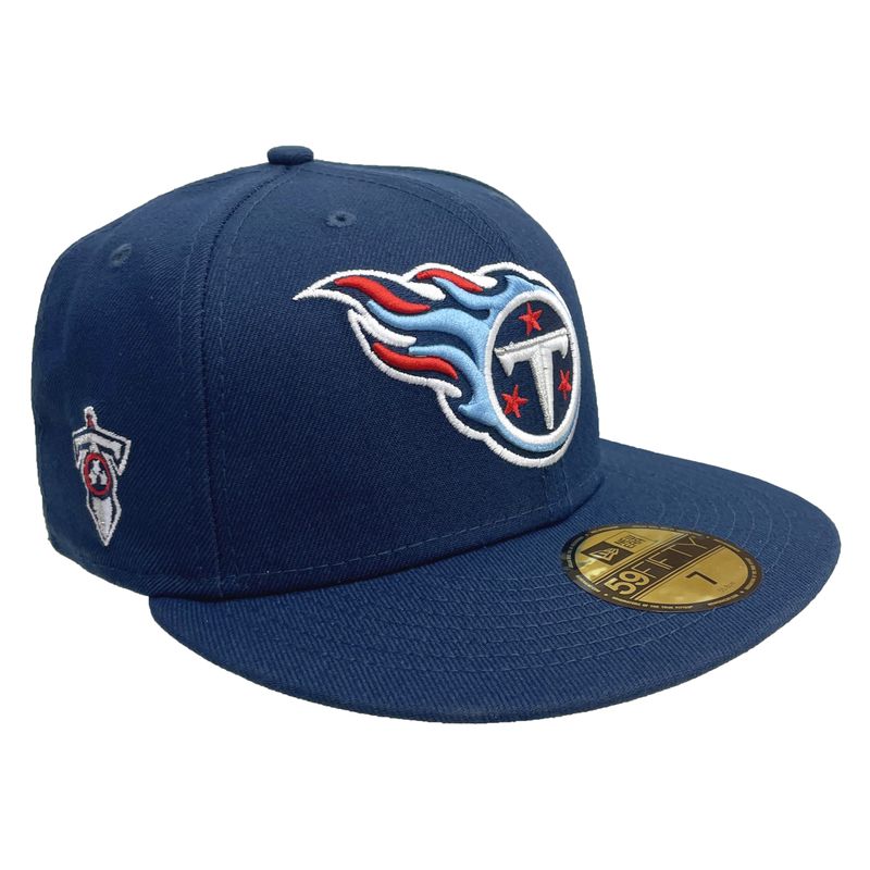 New Era Tennessee Titans Fireball Logo Fitted Hat (Obsidian) 7