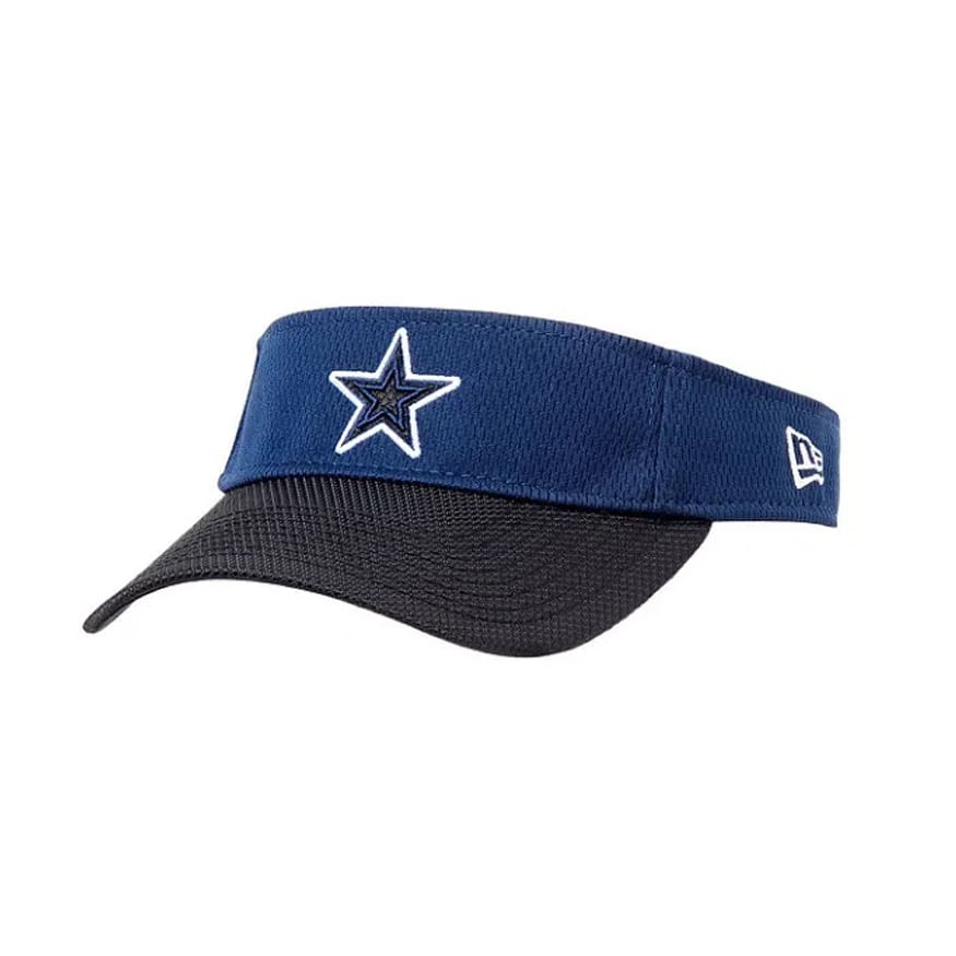 Men's New Era Navy/Black Dallas Cowboys 2021 NFL Sideline Road Visor