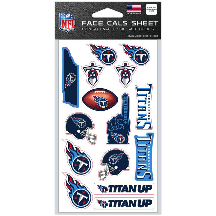 Tennessee Titans 15-Pack of Face Decals