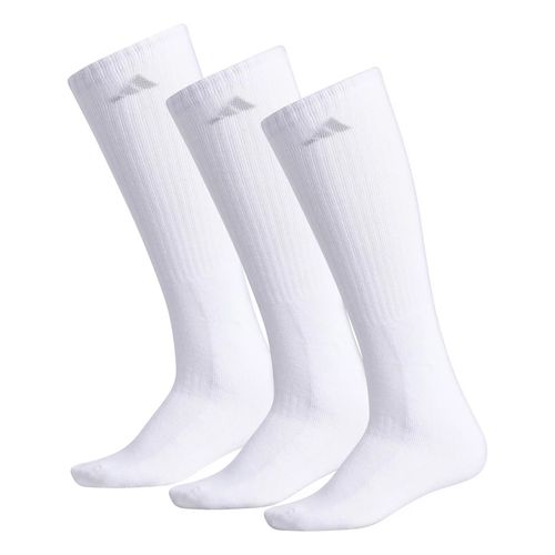 Women's Adidas 3 Pack Cushioned Crew Socks (White)