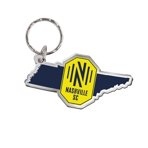 Nashville Soccer Club State and Logo Keyring