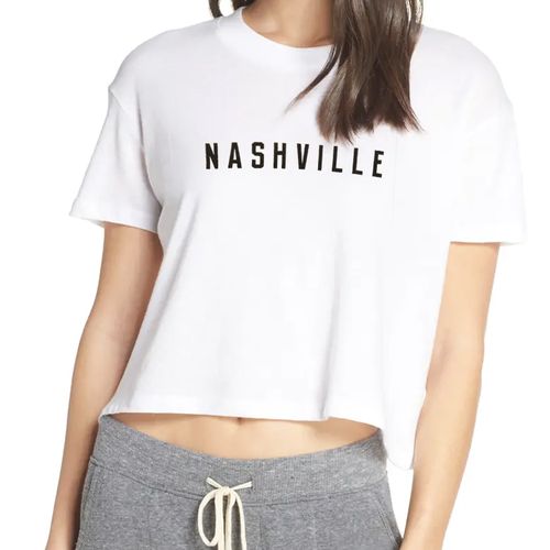 Women's Alternative Nashville Crop Top (White)