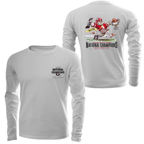 Men's Georgia Bulldogs 2021-22 National Champions Elite Long Sleeve Shirt (White)
