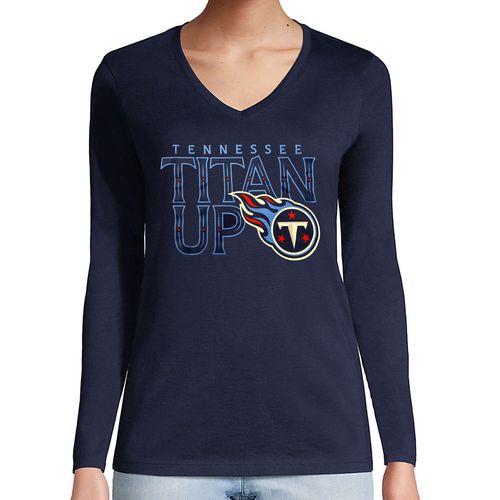 Women's Fanatics Tennessee Titans Facemask Long Sleeve Shirt (Navy)