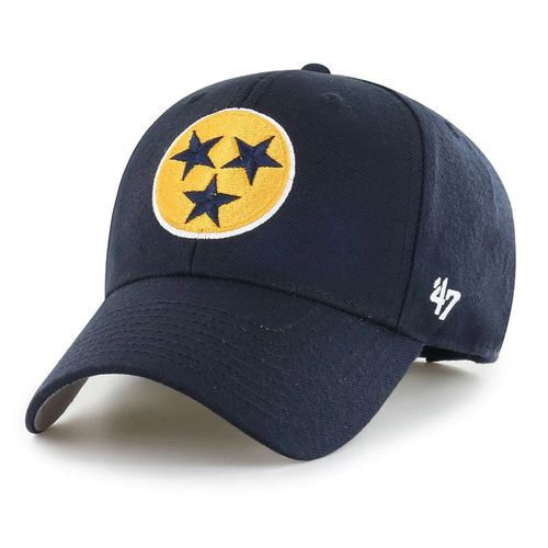 '47 Brand Nashville Predators Wool Tri-Star Logo MVP Adjustable Hat (Navy/Gold)