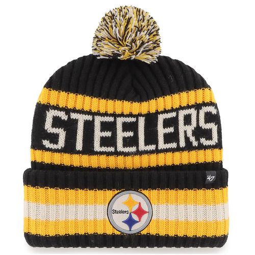 '47 Brand Pittsburgh Steelers Bering Cuff Pom Knit Hat | Black