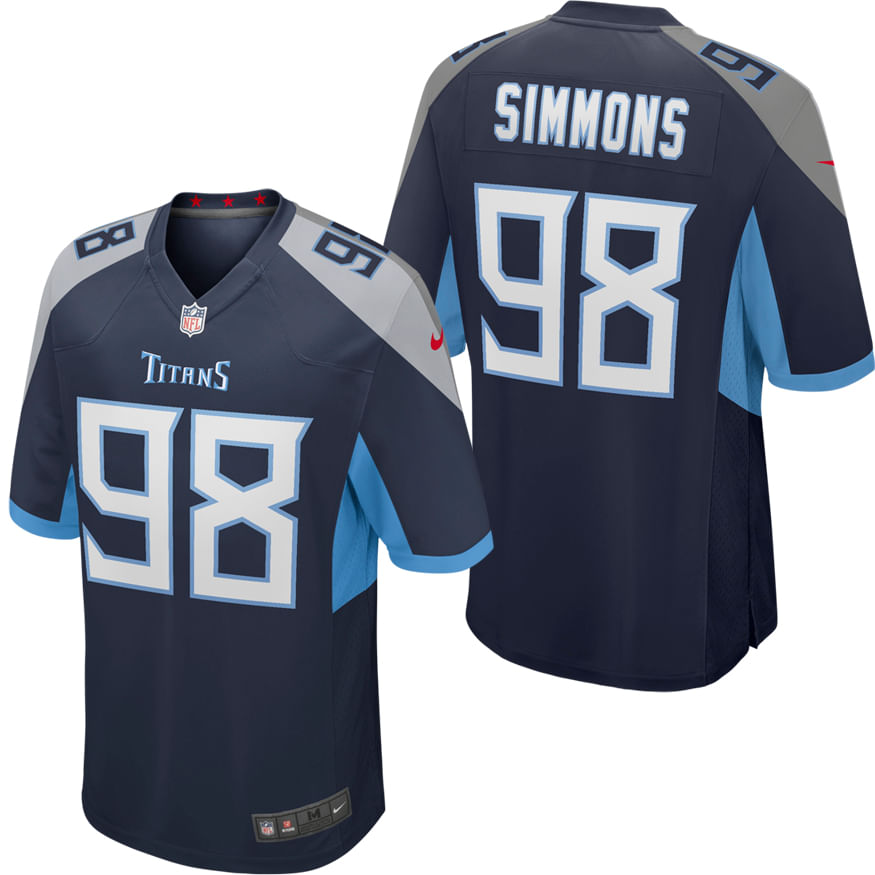 Jeffery Simmons Tennessee Titans Nike Men's Dri-Fit NFL Limited Football Jersey in Blue, Size: Small | 31NM00SX8FF-XZ0