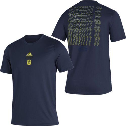 Men's adidas Nashville Soccer Club Script T-Shirt | Navy
