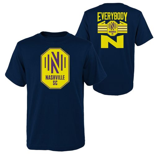 Youth Nashville Soccer Club Slogan T-Shirt | Navy